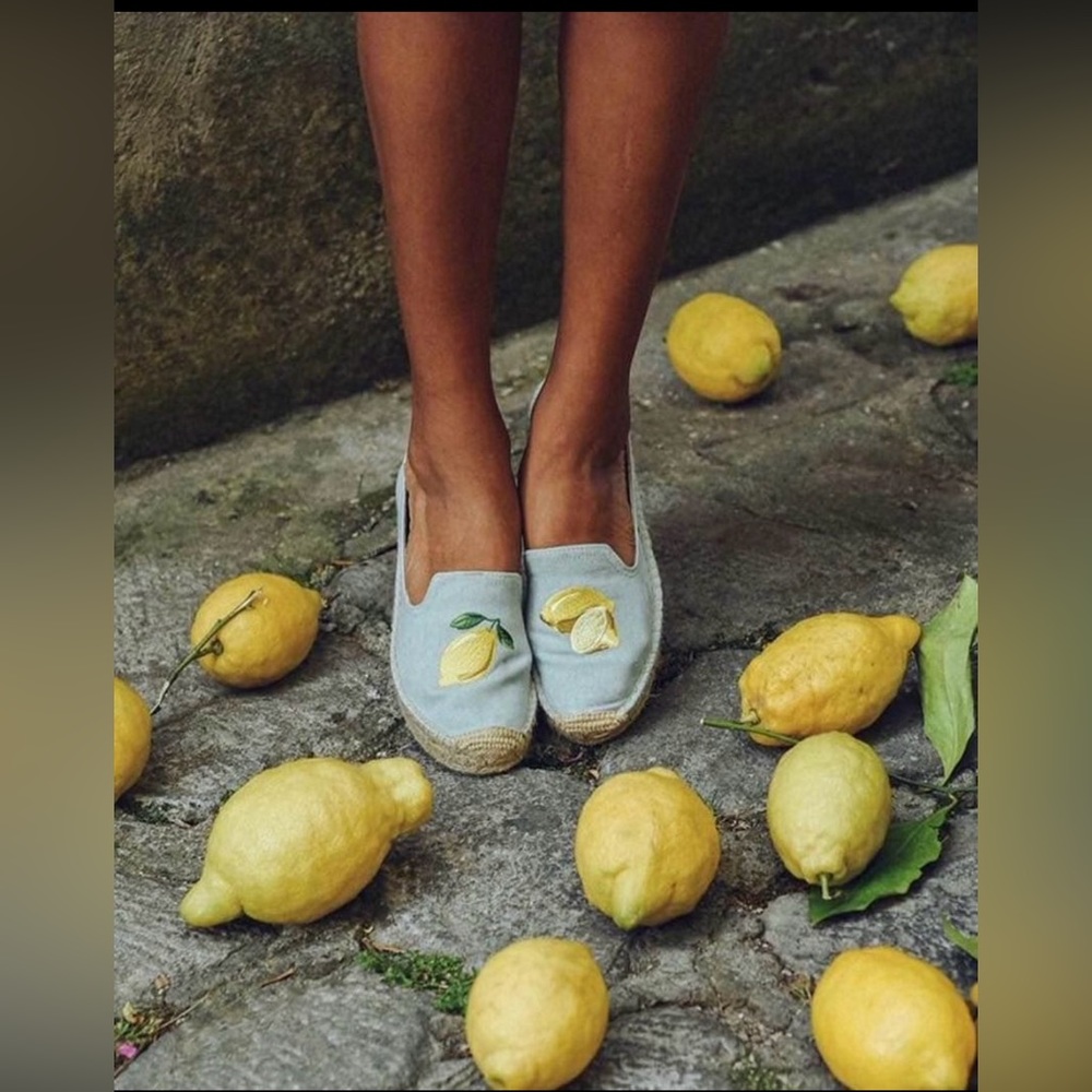 Soludos Lemon Platform Espadrille Size 6